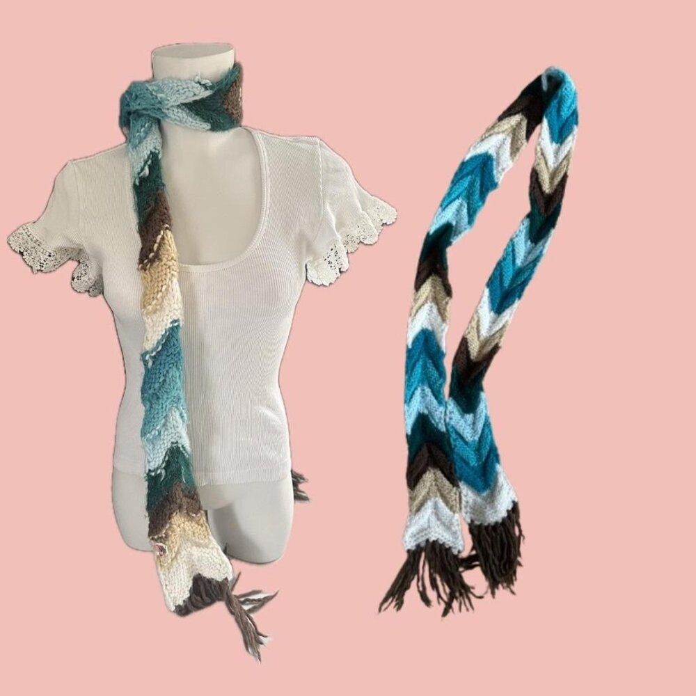 Garage Multicolor Chevron Knit Scarf